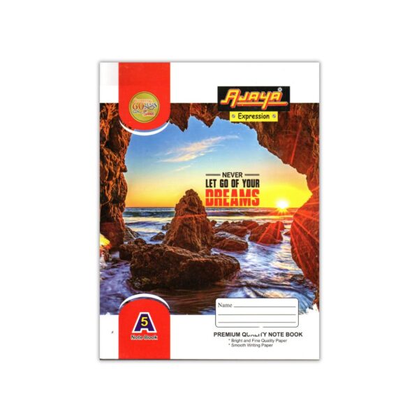 Ajaya A5 Notebook - 80 Pages, Four Line Ruled