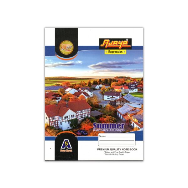 Ajaya A5 Notebook – 184 Pages, Four Line Ruled