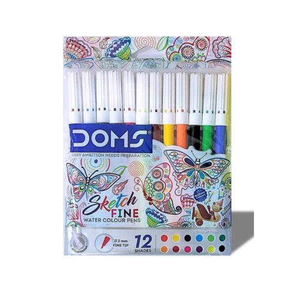 DOMS Sketch Fine Pens - 12 Shades, Fine