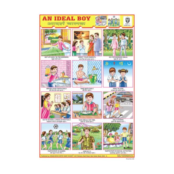 An Ideal Boy - Cut & Paste Educational Chart Paper