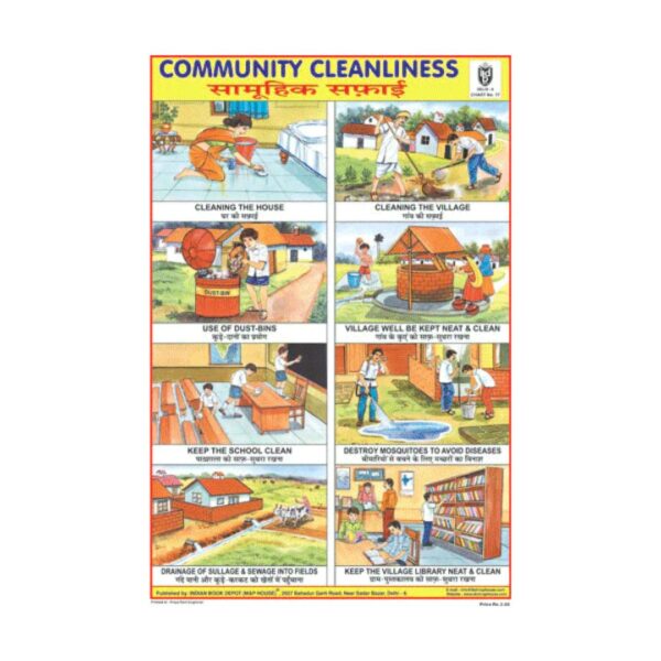 Community Cleanliness - Cut & Paste Educational Chart Paper
