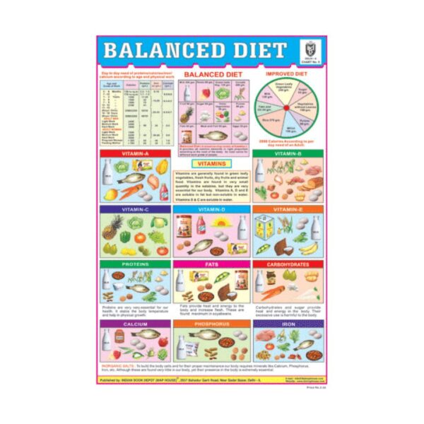 Balanced Diet – Cut & Paste Educational Chart Paper