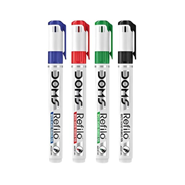 DOMS Refilo Whiteboard Markers - Set of 04