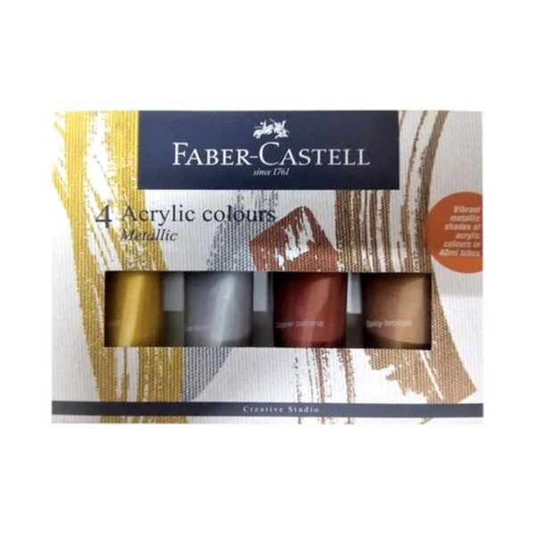 Faber-Castell Metallic Acrylic Colours - 4 Shades