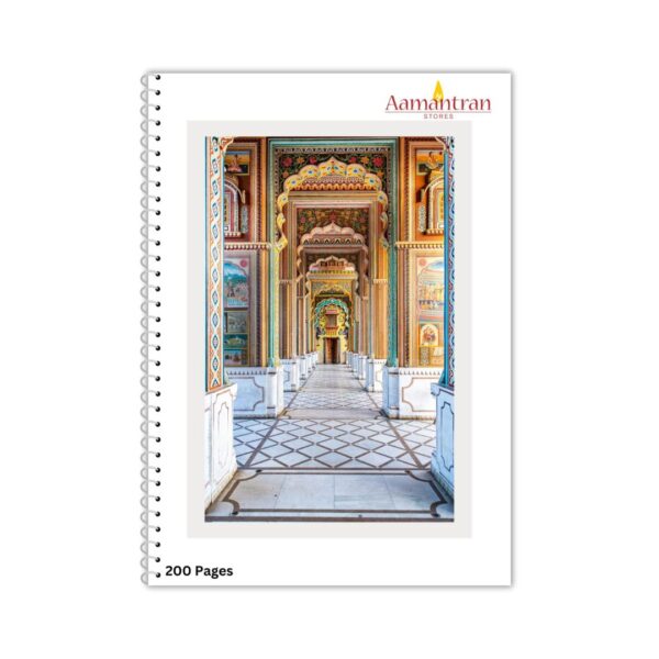 Aamantran Stores A4 Spiral Register – Single Line, 200 Pages