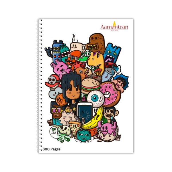 Aamantran Stores A4 Spiral Register – Single Line, 300 Pages