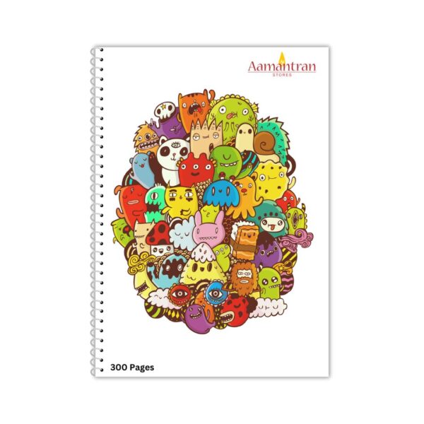 Aamantran Stores A4 Unruled Spiral Register – 300 Pages