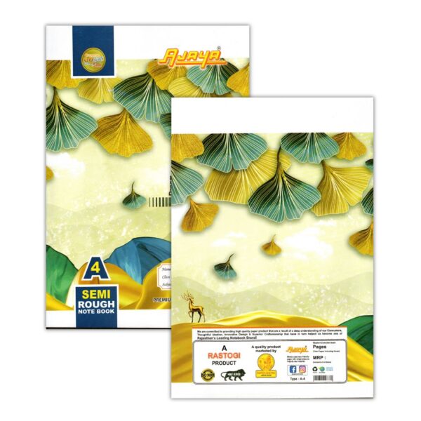 Ajaya Semi Rough Notebook – A4, 140 Pages