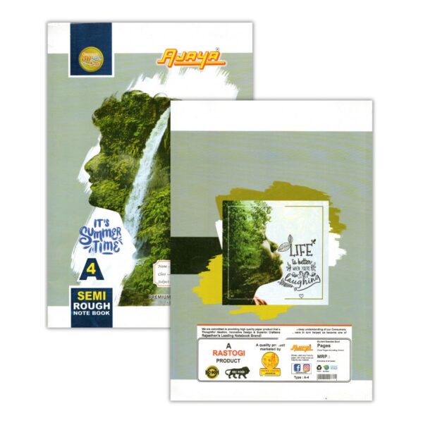 Ajaya Semi Rough Notebook – A4, 340 Pages