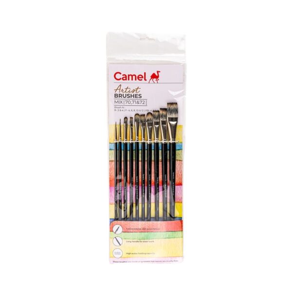 Camel Artist Long Handle Brushes - Set of 10
