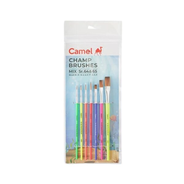 Camel Champ Round & Flat Brushes – Set of 07