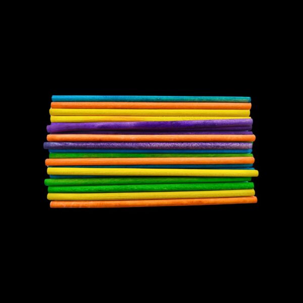 Long Coloured Bamboo Sticks 5MM – Pack of 20