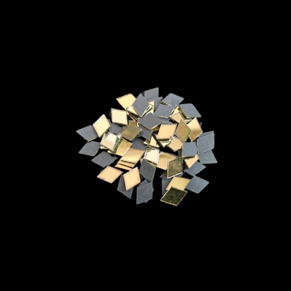 Golden Diamond Shape Glass Mirror – 13 MM (40g Pack)