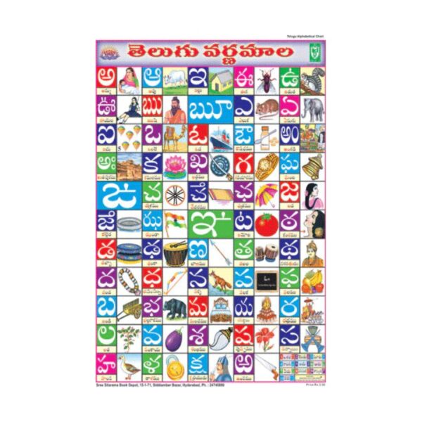 Telugu Alphabetical – Cut & Paste Educational Chart Paper