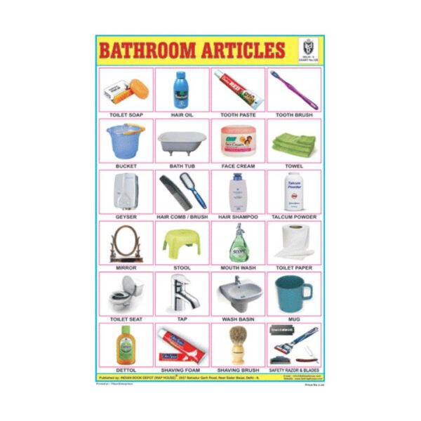 Bathroom Articles – Cut & Paste Educational Chart Paper