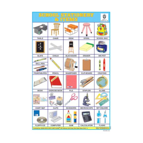 School & Stationery Articles – Cut & Paste Educational Chart Paper