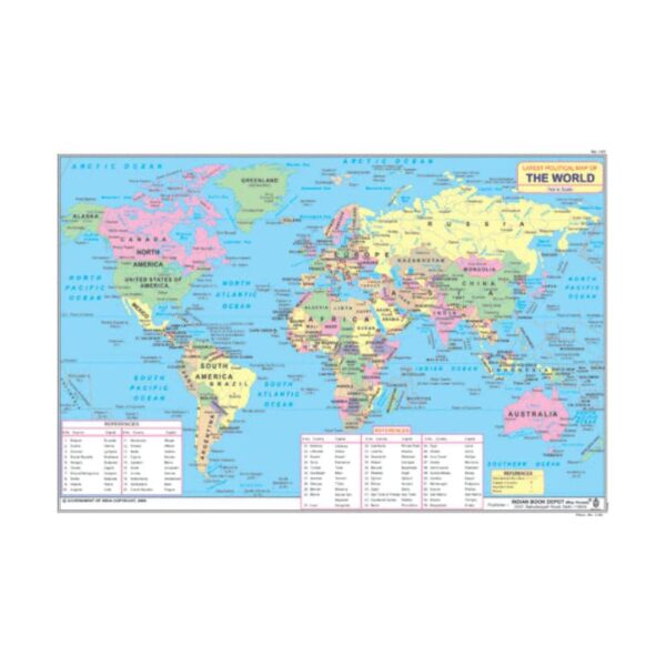 Map Of The World – Cut & Paste Educational Chart Paper