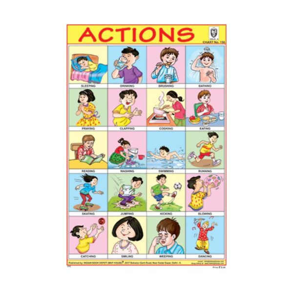 Actions – Cut & Paste Educational Chart Paper