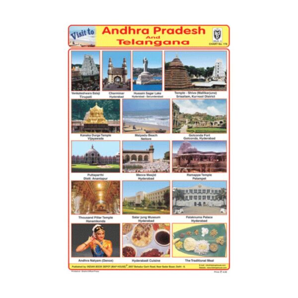 Andhra Pradesh & Telangana – Cut & Paste Educational Chart Paper