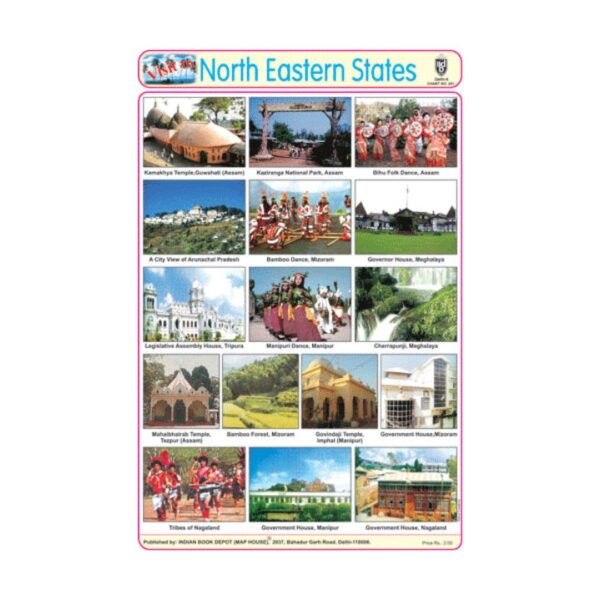 North - Eastern States – Cut & Paste Educational Chart Paper
