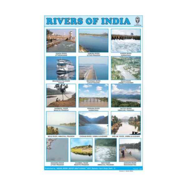 Rivers of India – Cut & Paste Educational Chart Paper