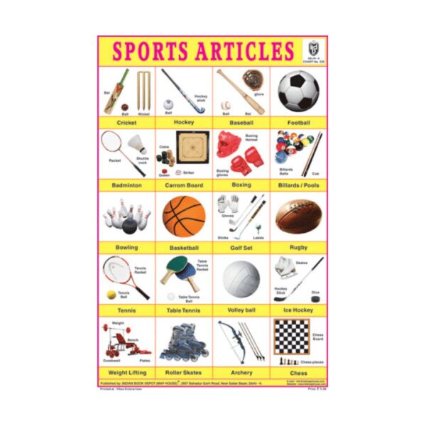 Sports Articles – Cut & Paste Educational Chart Paper