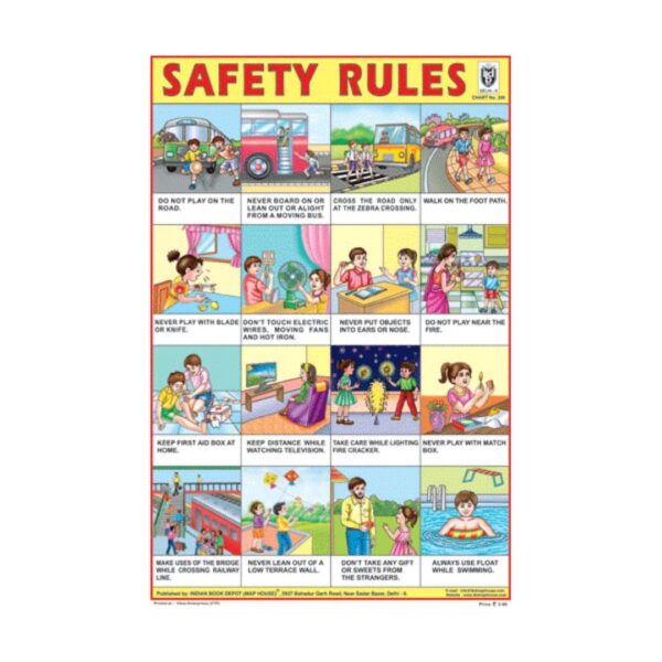 Safety Rules – Cut & Paste Educational Chart Paper