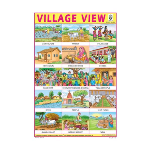 Village View – Cut & Paste Educational Chart Paper