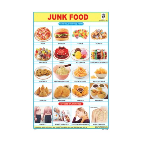 Junk Food – Cut & Paste Educational Chart Paper
