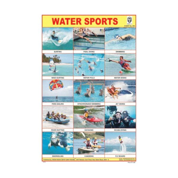 Water Sports – Cut & Paste Educational Chart Paper
