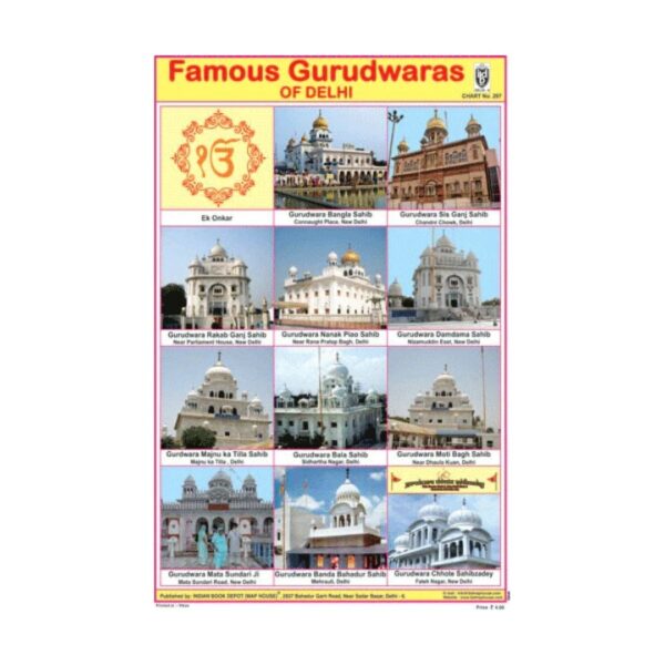 Famous Gurudwaras of Delhi – Cut & Paste Educational Chart Paper