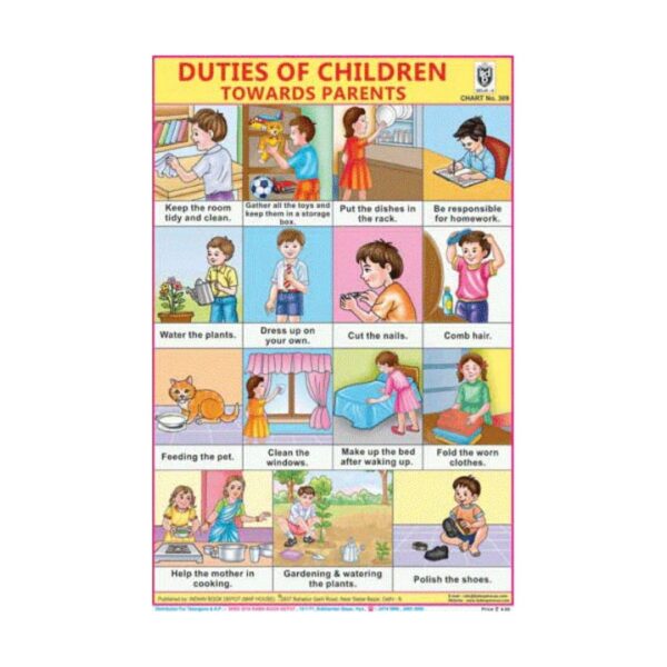 Duties of Children – Cut & Paste Educational Chart Paper