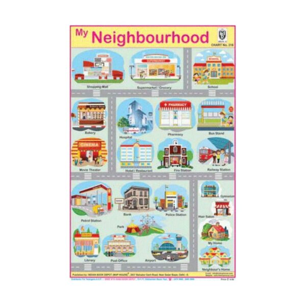 My Neighbourhood – Cut & Paste Educational Chart Paper