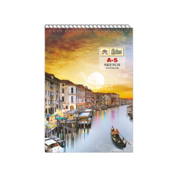 Lotus A5 Sketch Notebook - 100 Pages