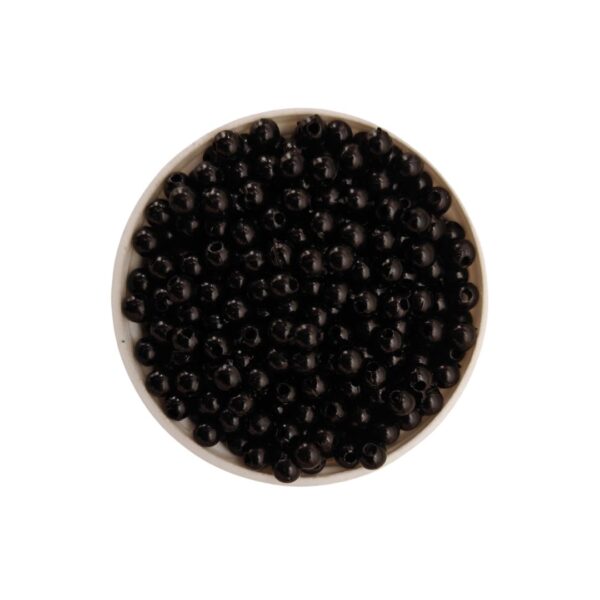 Round Beads - 3 MM Black, 40g