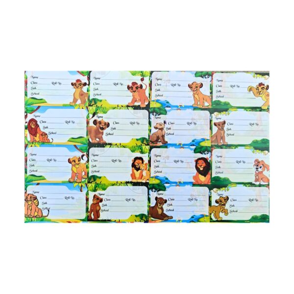 Lion King Notebook Name Stickers – 1 Sheet