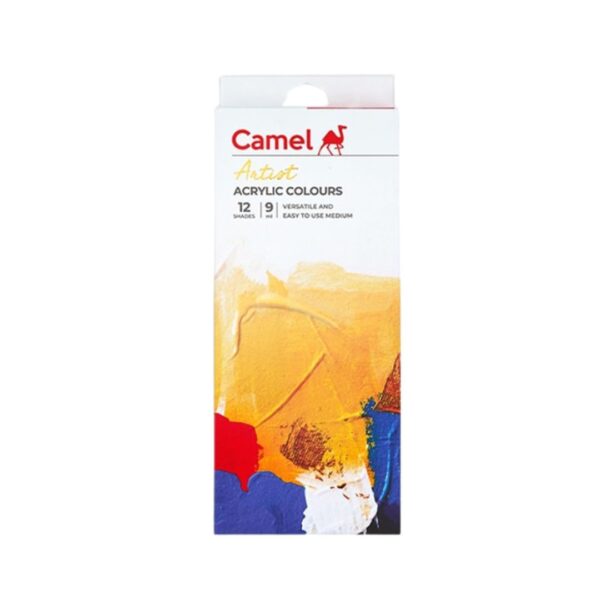 Camel Artist Acrylic Colours – Pack of 12 Shades (9ml Tubes)