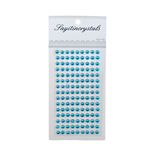 Blue Self-Adhesive Stones - Round 6mm