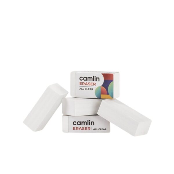 Camlin All Clear Non Dust Erasers - Pack of 05