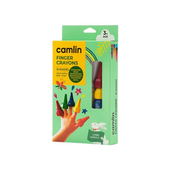 Camlin Finger Crayons – 10 Shades