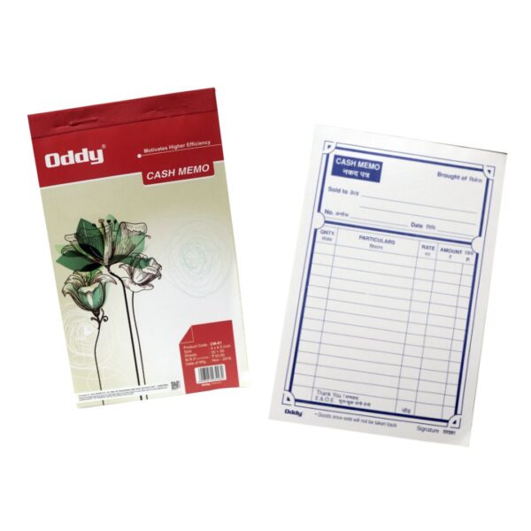 Oddy Cash Memo – 50 Sets of 2 Leaves (Free Carbon)
