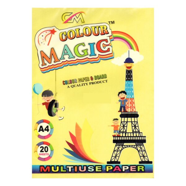 Colour Magic Multicoloured Craft Sheets – 20 Sheets (A4 Size)