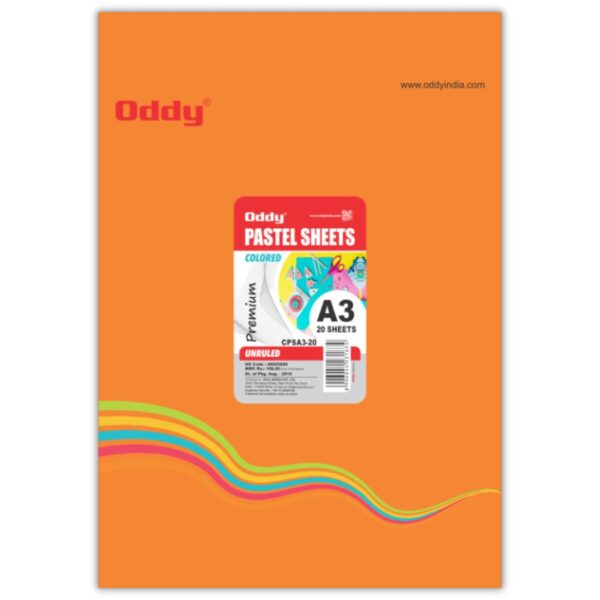 Oddy Dyed A3 Pastel Color Sheets – 20 Sheets