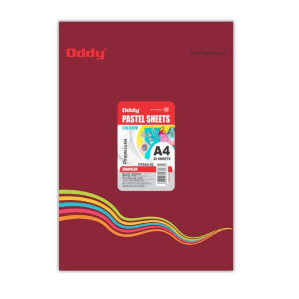 Oddy Dyed A4 Pastel Color Sheets – 20 Sheets