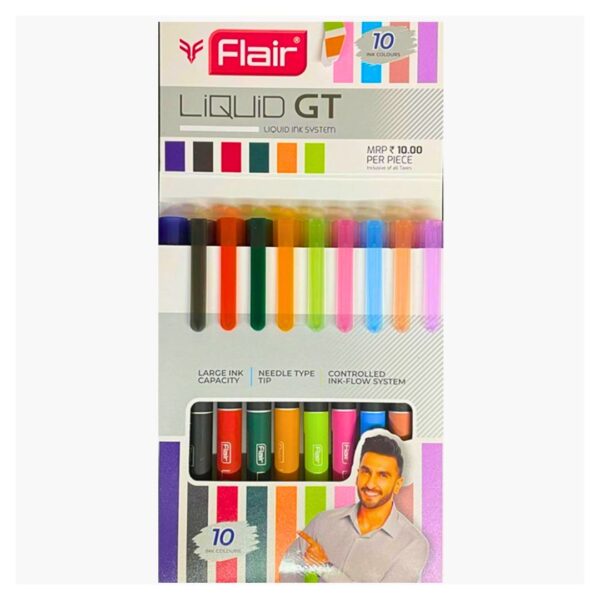 Flair Liquid GT Colour Pens – 10 Shades