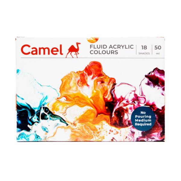 Camel Fluid Acrylic Colours – 18 Shades