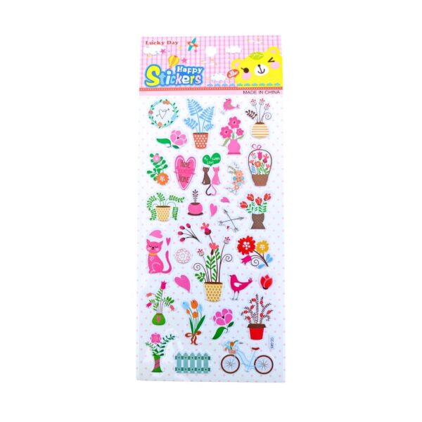 Garden Theme Puff Stickers for Kids