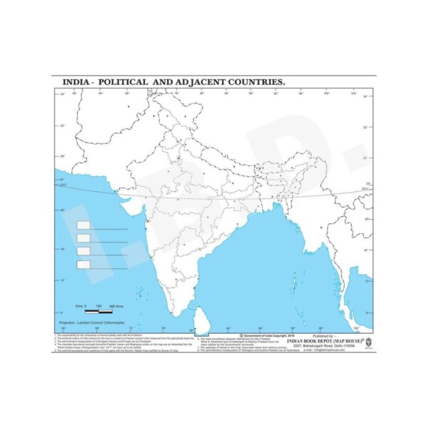 India Political Map - Pack of 5