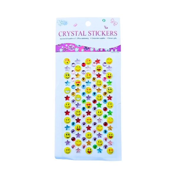 Multicoloured Self-Adhesive Stones - Emojis Theme