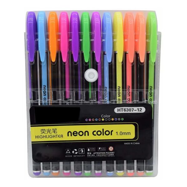 Colour Neon Pens - 12 Shades
